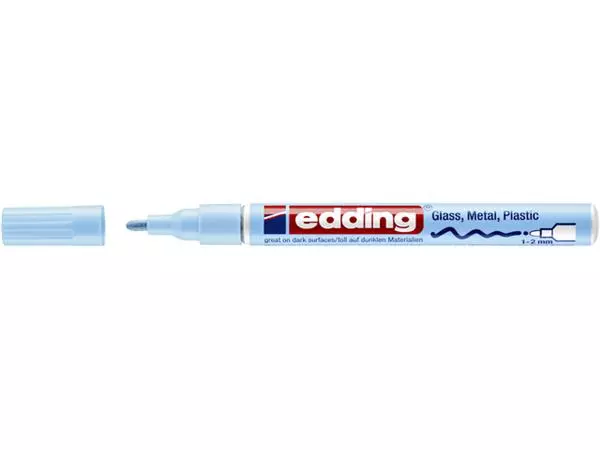 Een Viltstift edding 751 lakmarker rond 1-2mm pastel blauw koop je bij De Joma BV