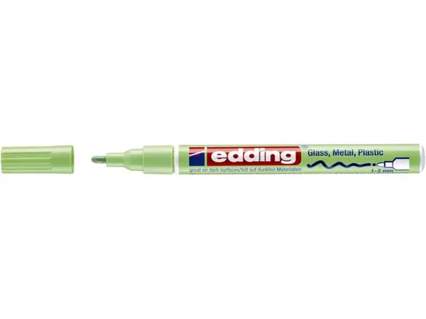 Een Viltstift edding 751 lakmarker rond 1-2mm pastel groen koop je bij Topkantoor Repro Creatief