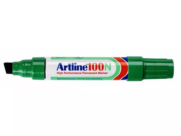 Een Viltstift Artline 100 schuin 7.5-12mm groen koop je bij All Office Kuipers BV