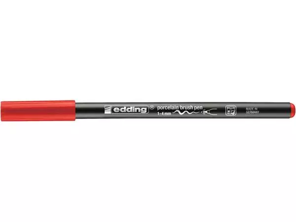 Een Brushpen edding 4200 porselein rood koop je bij Kantorice office & business supplies