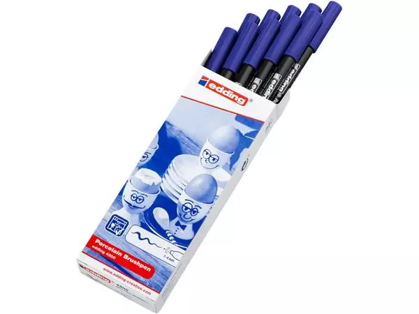 Een Brushpen edding 4200 porselein blauw koop je bij Heering Office