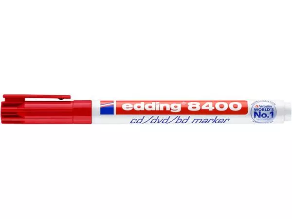 Een CD marker edding 8400 rond 0.5-1mm rood koop je bij All Office Kuipers BV