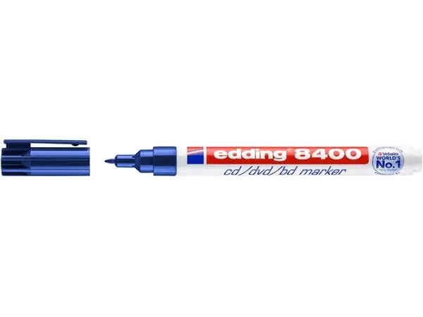 Een Cd marker edding 8400 rond 0.5-1.0mm blauw koop je bij Schellen Boek- en Kantoorboekhandel