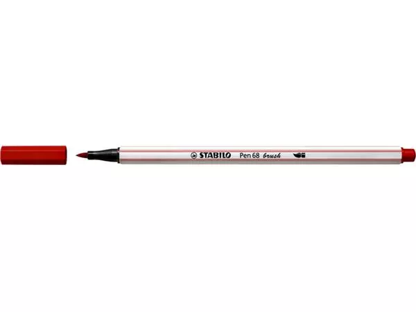 Een Brushstift STABILO Pen 68/48 karmijnrood koop je bij VDP Office