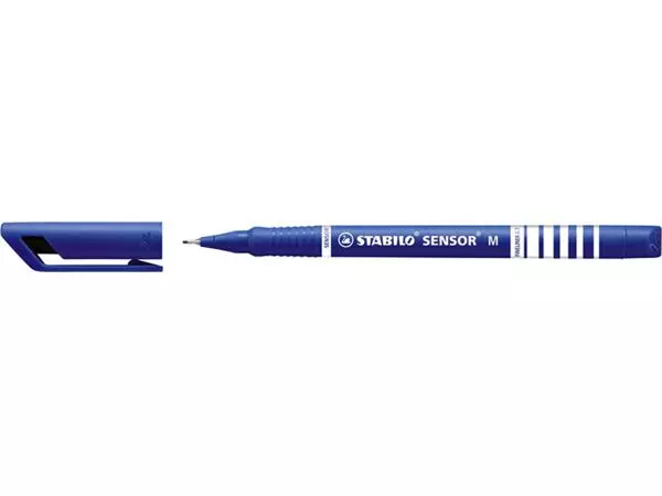 Een Fineliner STABILO Sensor 187/41 medium blauw koop je bij De Joma BV