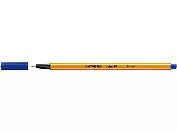 Een Fineliner STABILO point 88/41 fijn blauw koop je bij Kantoorboekhandel Van Atten