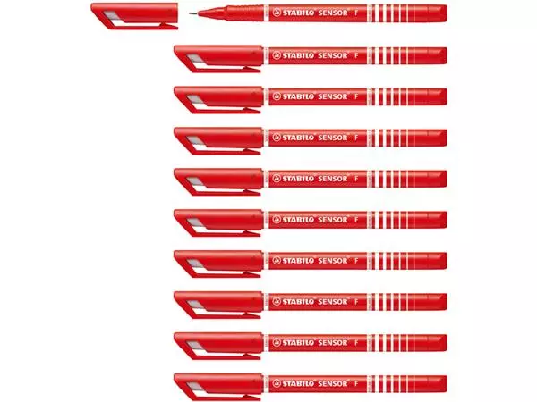 Een Fineliner STABILO Sensor 189/40 fijn rood koop je bij Supply Mij