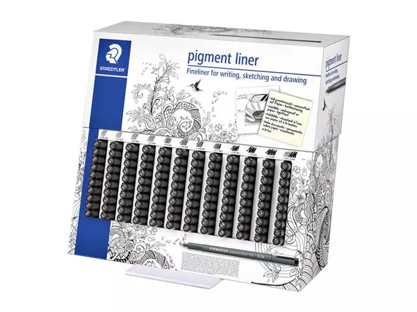 Een Fineliner Staedtler pigment 308 display à 120st ass koop je bij Continu Kantoor