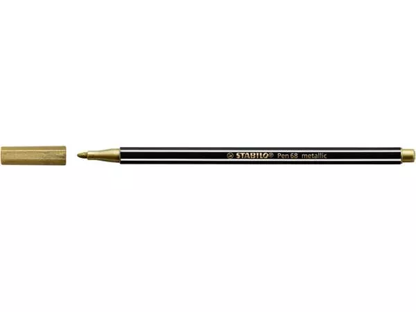 Een Viltstift STABILO Pen 68/810 medium metallic goud koop je bij De Rijk Kantoorshop