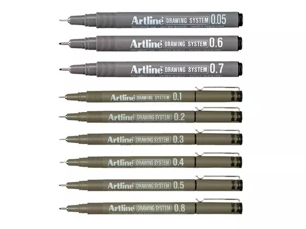 Een Fineliner Artline technisch 0.1-0.3-0.5-0.7mm zw koop je bij All Office Kuipers BV