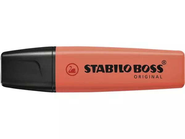 Een Markeerstift STABILO BOSS Original 70/140 pastel zacht koraalrood koop je bij De Rijk Kantoorshop