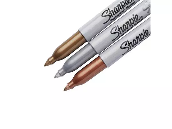 Een Viltstift Sharpie rond fijn metallic assorti blister à 3 stuks koop je bij All Office Kuipers BV