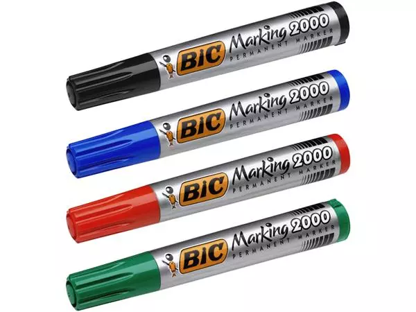 Een Viltstift Bic 2000 ecolutions rond large zwart koop je bij De Rijk Kantoorshop