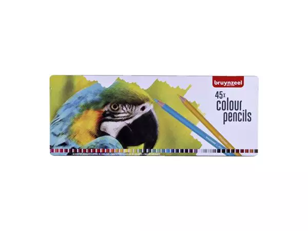 Een Crayon de couleur Bruynzeel Perroquet boîte de 45 pièces assorti koop je bij QuickOffice BV