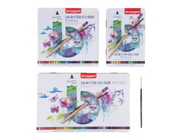 Een Kleurpotloden Bruynzeel aquarel Expression blik à 36 stuks assorti koop je bij Supply Mij