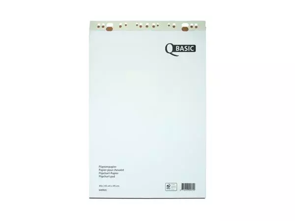 Een Flipoverpap Qbasic 65x95cm blanco/ruit 74gr koop je bij "De Waal" Kantoor Efficiency