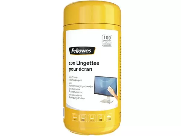 Een Reinigingsdoekjes Fellowes beeldscherm dispenser 100stuks koop je bij Sysdicom BV