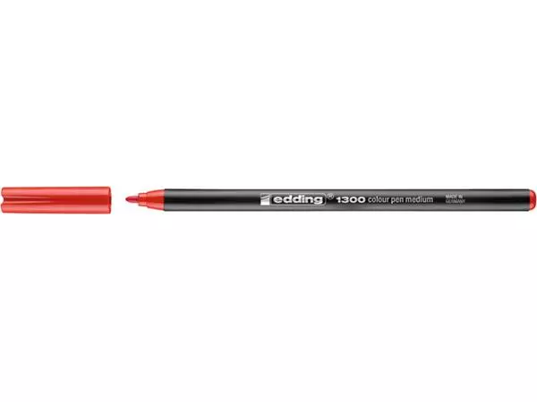 Een Fineliner edding 1300 medium rood koop je bij BeteS