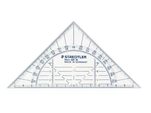 Een Geodriehoek Staedtler 568 160mm transparant koop je bij Topkantoor Repro Creatief