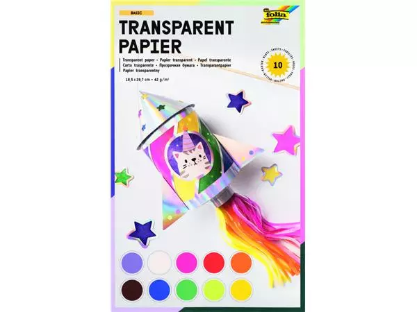 Een Transparant papier Folia 18.5x29.7cm 42gr 10v 10kl koop je bij All Office Kuipers BV