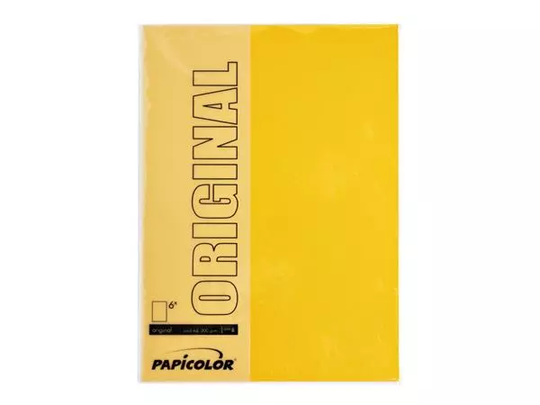 Een Papier copieur Papicolor A4 200g 6 feuilles jaune bouton d'or koop je bij QuickOffice BV