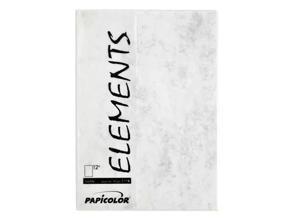 Een Kopieerpapier Papicolor A4 200gr 6vel marble grijs koop je bij Schellen Boek- en Kantoorboekhandel