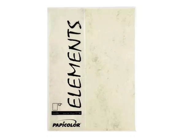 Kopieerpapier Papicolor A4 200gr 6 vel marble ivoor