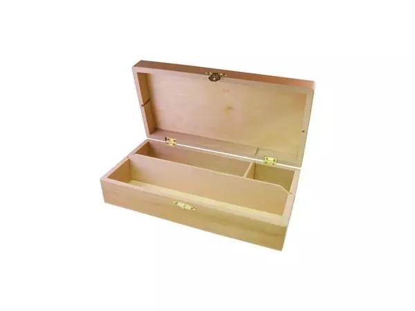 Een Tekendoos 25x12.5x6.5cm 3 vakken beukenhout koop je bij Kantorice office & business supplies