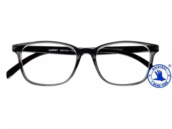 Een Leesbril I Need You +3.00 dpt Lucky grijs-zwart koop je bij De Joma BV