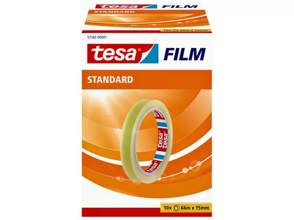 Een Plakband tesafilm® Standaard 66mx15mm transparant koop je bij Friese Schrijfkamer