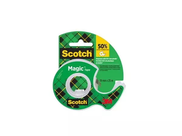 Een Plakband Scotch Magic 810 19mmx25m onzichtbaar + afroller koop je bij Sysdicom BV