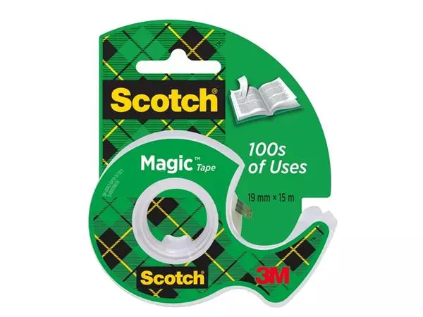 Een Plakband Scotch Magic 810 19mmx15m onzichtbaar + plakbandhouder koop je bij Clippz! Office Supplies