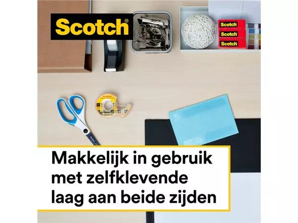 Een Plakband Scotch 665 12mmx22.8m dubbelzijdig koop je bij Heering Office