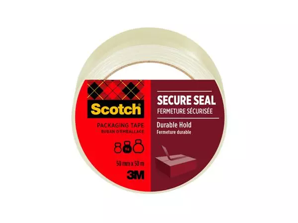 Een Verpakkingstape Scotch Secure Seal 50mmx50m transparant koop je bij Avoux