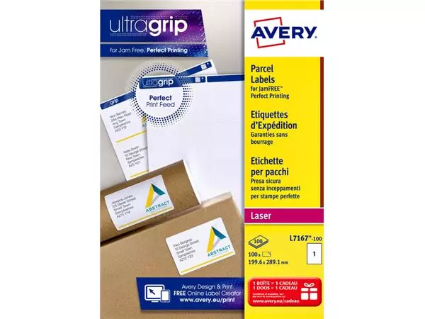 Een Etiket Avery L7167-100 199.6x289.1mm 100stuks wit koop je bij Kantorice office & business supplies