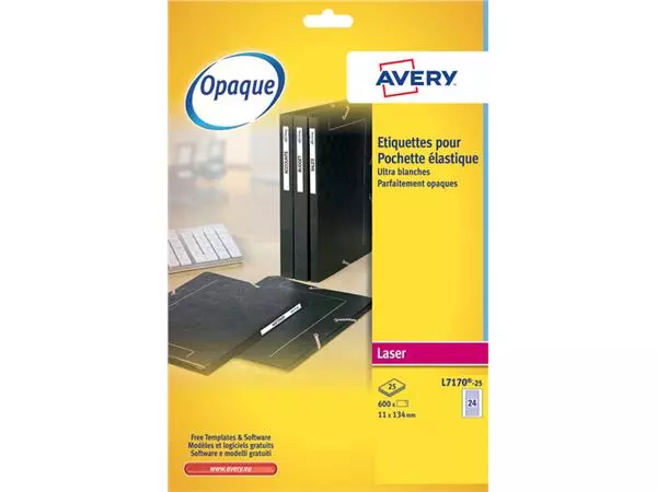 Een Etiket Avery L7170-25 134x11mm wit 600stuks koop je bij De Rijk Kantoorshop