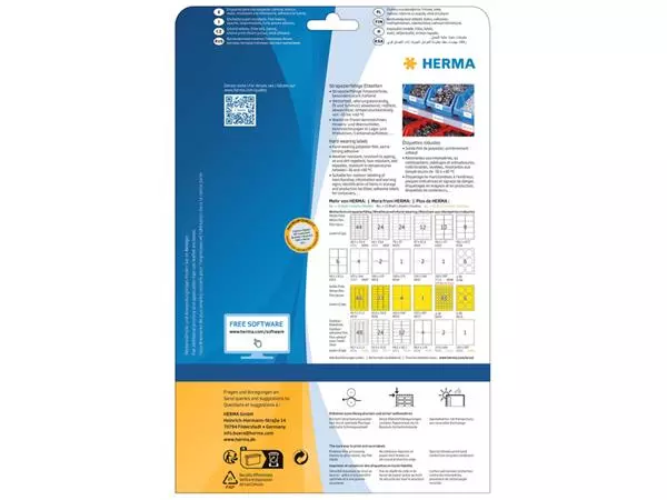 Een Etiket HERMA 4690 48.3x25.4mm weerbestendig wit 1100stuks koop je bij Kantorice office & business supplies