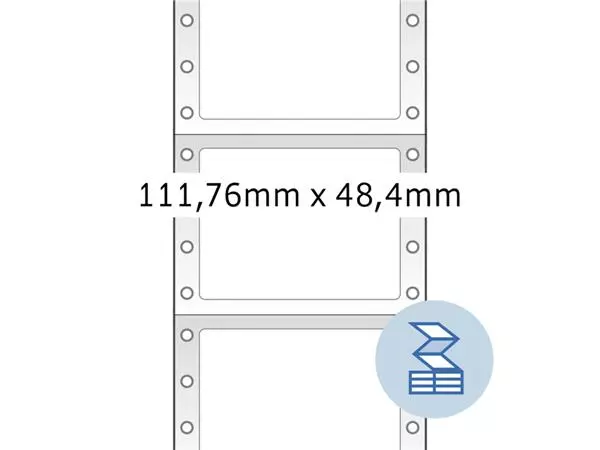 Een Etiket HERMA 8166 111.7x48.4mm 1-baans wit 2000stuks koop je bij Jacobs