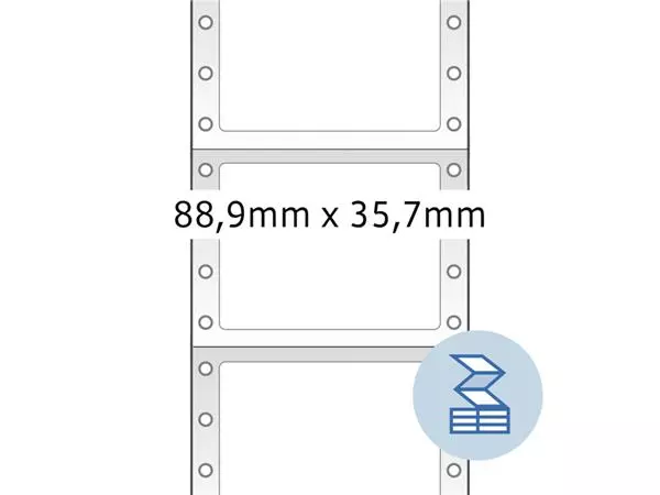 Een Etiket HERMA 8211 88.9x35.7mm 1-baans wit 4000stuks koop je bij Schellen Boek- en Kantoorboekhandel