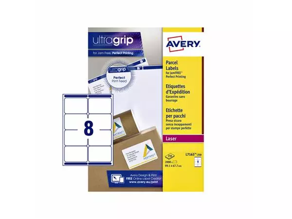 Buy your Etiket Avery L7165-250 99.1x67.7mm 2000stuks wit at QuickOffice BV