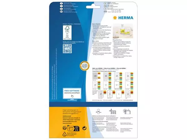 Een Etiket HERMA 5144 99.1x67.7mm neongeel 160stuks koop je bij Friese Schrijfkamer