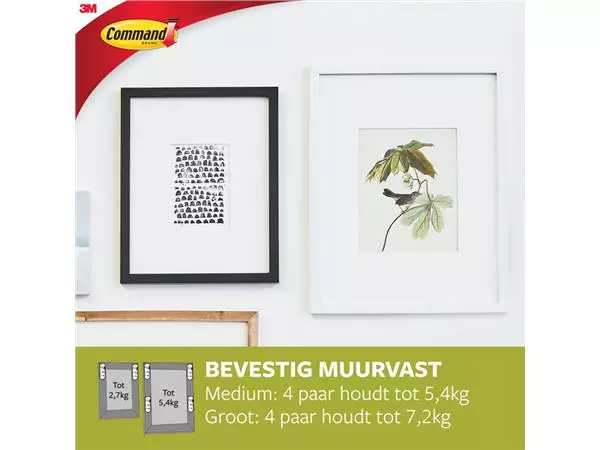 Een Bevestigingsstrip Command middelgroot klik vast 5,4kg wit koop je bij Quality Office Supplies