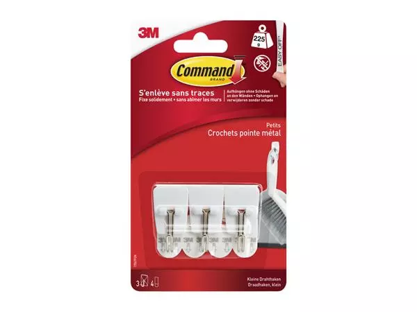 Een Draadhaak Command incl bevestigingsstrip 3 stuks koop je bij Clippz! Office Supplies