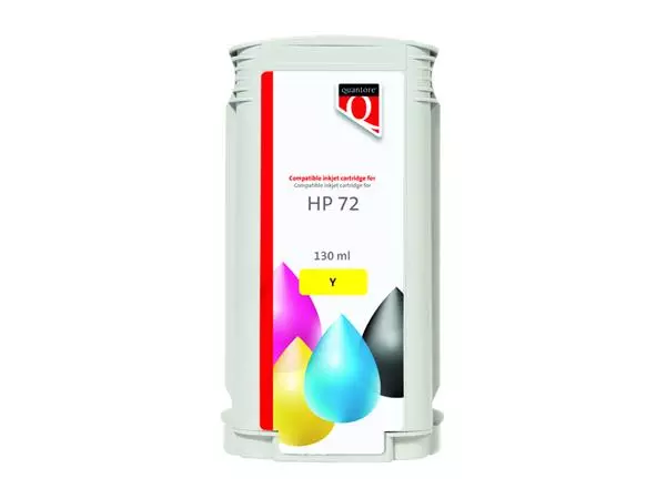 Een Inktcartridge Quantore alternatief tbv HP 72 C9373A geel koop je bij Kantoorboekhandel Van Atten