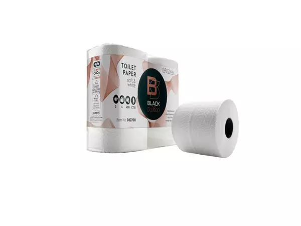 Een Toiletpapier BlackSatino Original CT10 2-laags 400vel wit 062700 koop je bij Deska Alles voor Kantoor