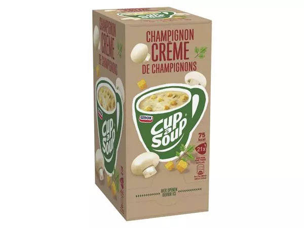 Een Cup-a-Soup Unox champignon crème 21x175ml koop je bij Continu Kantoor