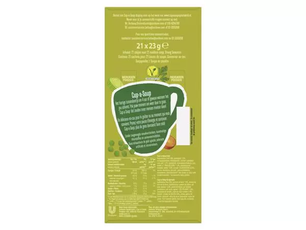 Een Cup-a-Soup Unox erwtensoep 21x175ml koop je bij Kantorice office & business supplies