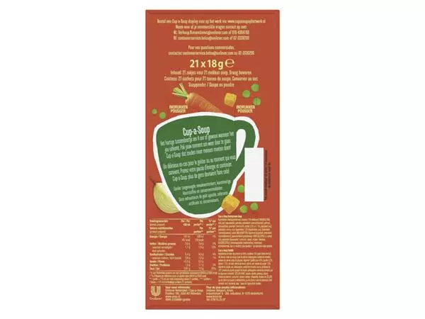 Een Cup-a-Soup Unox koninginnensoep 21x175ml koop je bij Continu Kantoor