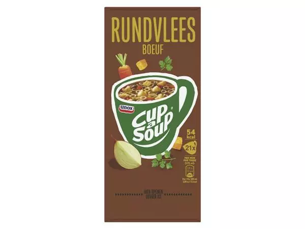 Een Cup-a-Soup Unox rundvlees 21x175ml koop je bij All Office Kuipers BV