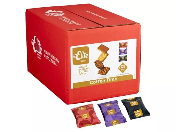 Een Koekjes Elite Special Coffee Time mix 120 stuks koop je bij De Joma BV